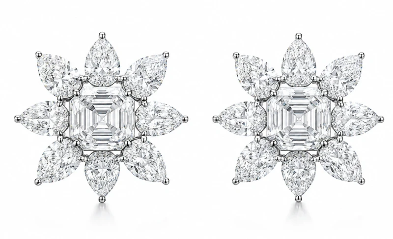 DIAMOND 2.01 - 2.01 CT G/VVS2-VS2 EARRINGS (GIA) EXEXEX