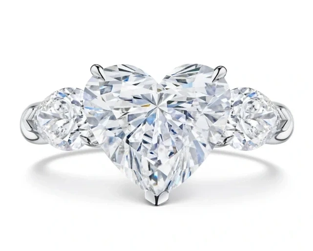 HEART DIAMOND 5.02 CT J/SI1 RING