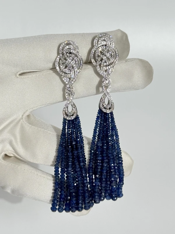 GARRARD SAPPHIRE & DIAMOND EARRINGS GRRD SAPPHIRE EARRINGS 3
