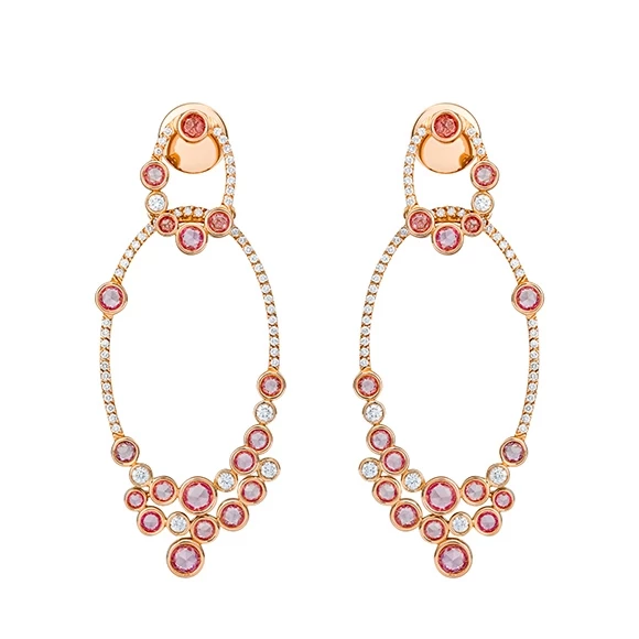 Earrings without a brand С САПФИРАМИ И БРИЛЛИАНТАМИ Серьги с сапфирами и бриллиантами