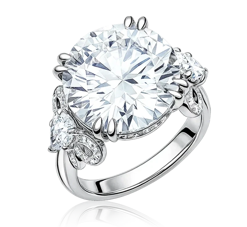 Earrings without a brand ROUND DIAMOND 10.13 CT H/VS1 RING (GIA) EXEXEX NN10.13H/VS1 1