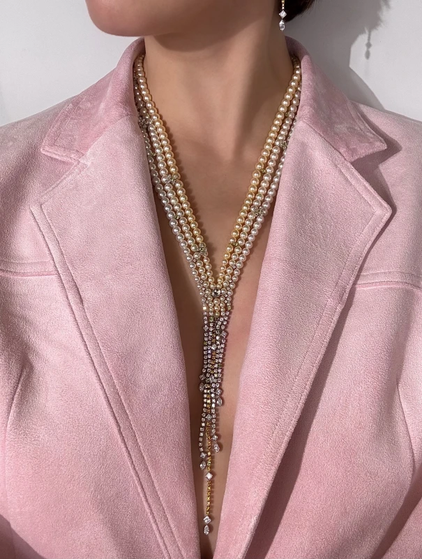 Мikimoto  PEARL AND DIAMOND SET MK4215 5