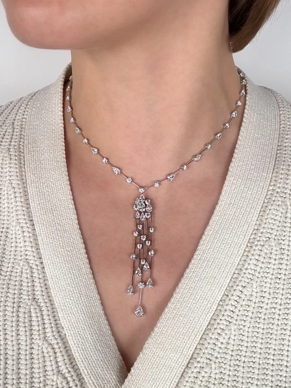 GRAFF WATERFALL NECKLACE DIAMOND 11.97CT GE 2