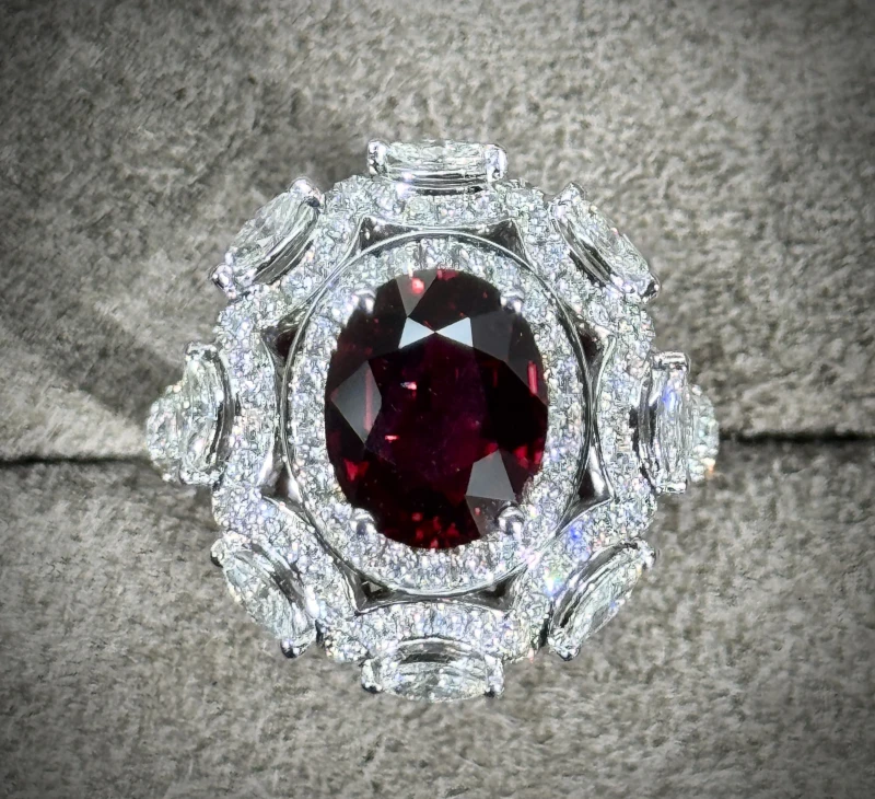 VERDI JEWELLERY КОЛЬЦО С РУБИНОМ 3.10 CT PIGEON BLOOD A40B 2