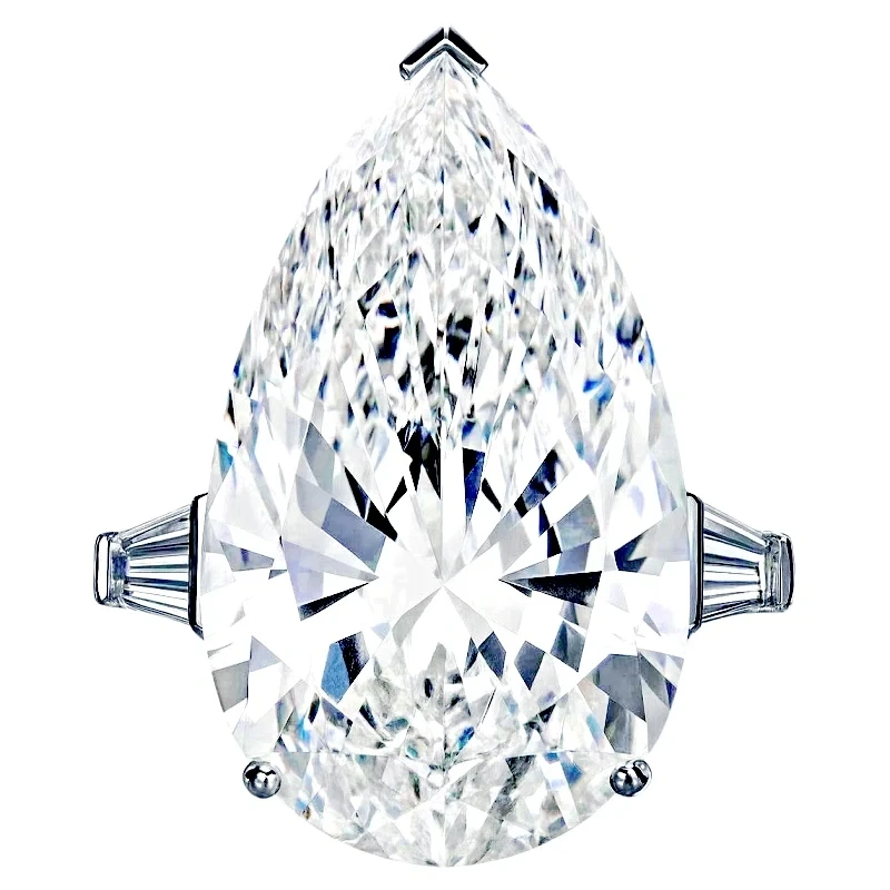 Pear diamond ring 20.24ct D VVS2