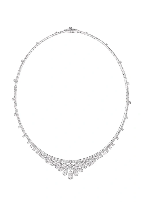 GRAFF White Gold White Pear Shape and Round Diamonds 15.76 ct Necklace RGN976 2