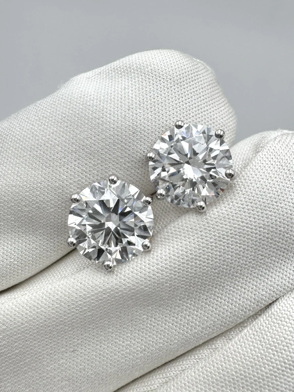 Earrings without a brand DIAMOND STUDS 3.02 - 3.02 CT E/VVS (GIA) NN3.02-3.02E/VVS 3