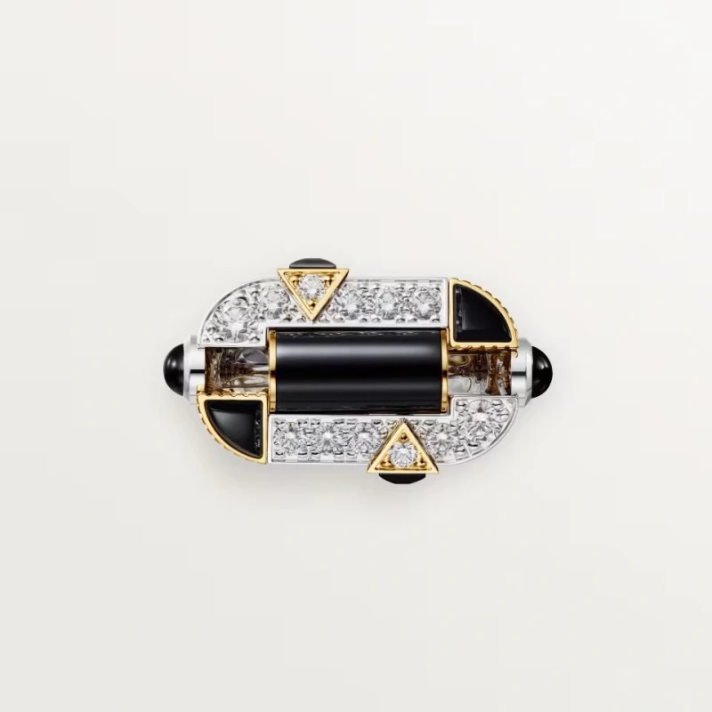 Cartier GÉOMÉTRIE & CONTRASTES RING, ONYX, PAVED H4412752 2