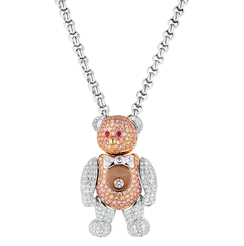 HAPPY DIAMOND PENDANT TEDDY BEAR