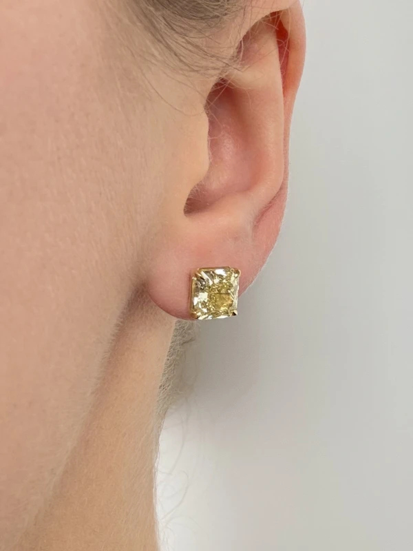 No name RADIANT DIAMOND 3.01-3.08 CT FANCY YELLOW/VVS2-VS1 EARRINGS NN3.01-3.08 CT FY/VVS2-VS1 4