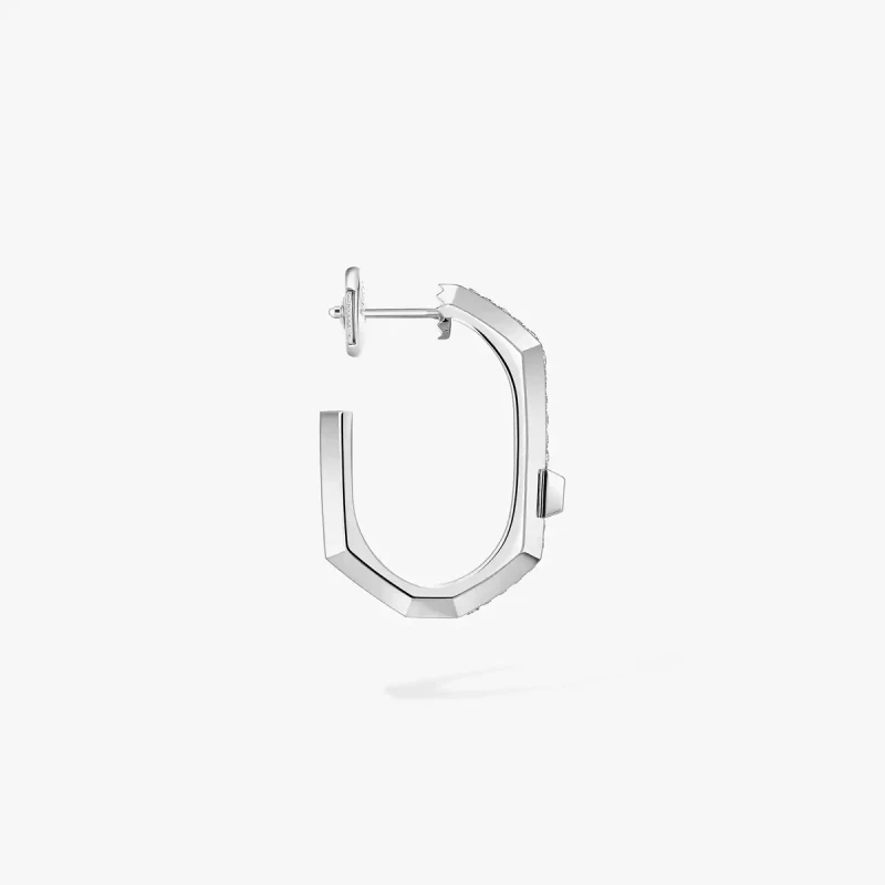 MESSIKA Moderniste single pavé earring, small model 14681-WG 3