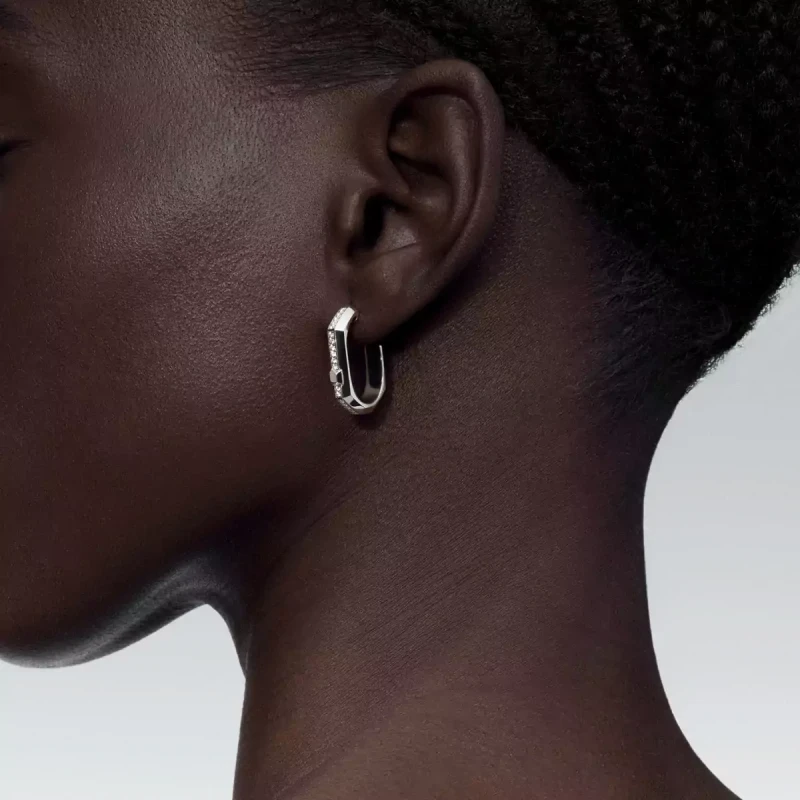 MESSIKA Moderniste single pavé earring, small model 14681-WG 2