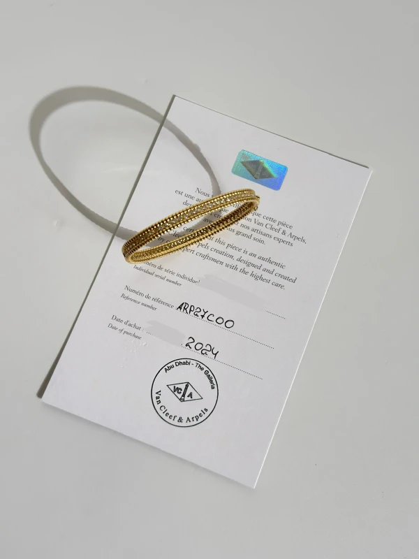 Van Cleef & Arpels. Perlée diamonds bracelet, 1 row, large model VCARP27C00 5