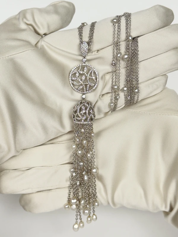 Maximilian FRESH WATER PEARLS & DIAMONDS NECKLACE 53003 4