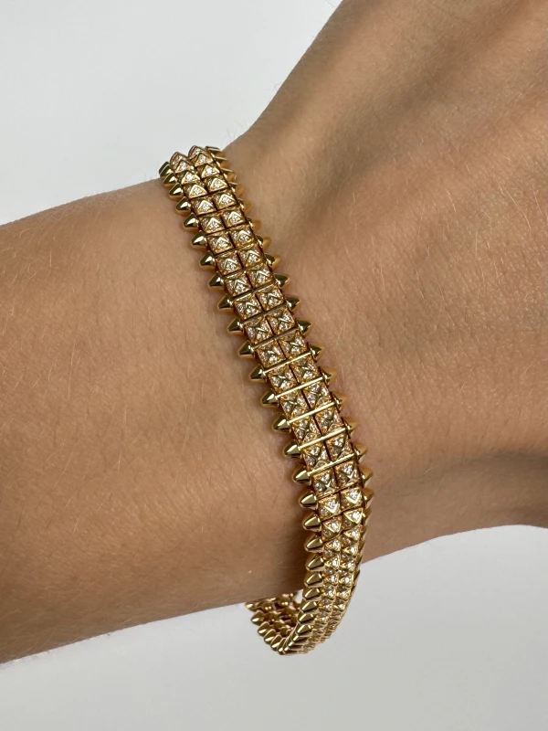 Cartier CLASH DE CARTIER BRACELET, FLEXIBLE, DOUBLE ROW, PAVED (SIZE 17) N6723617 6