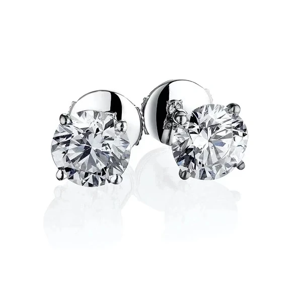 ROUND DIAMOND 1.01-1.00 CT f/VS2 EARRINGS