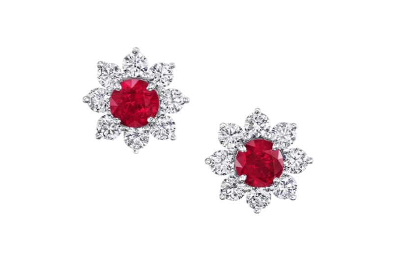 DeRosa Ruby 2.03 ct and Diamond 0.68 ct Earrings E5552711 1