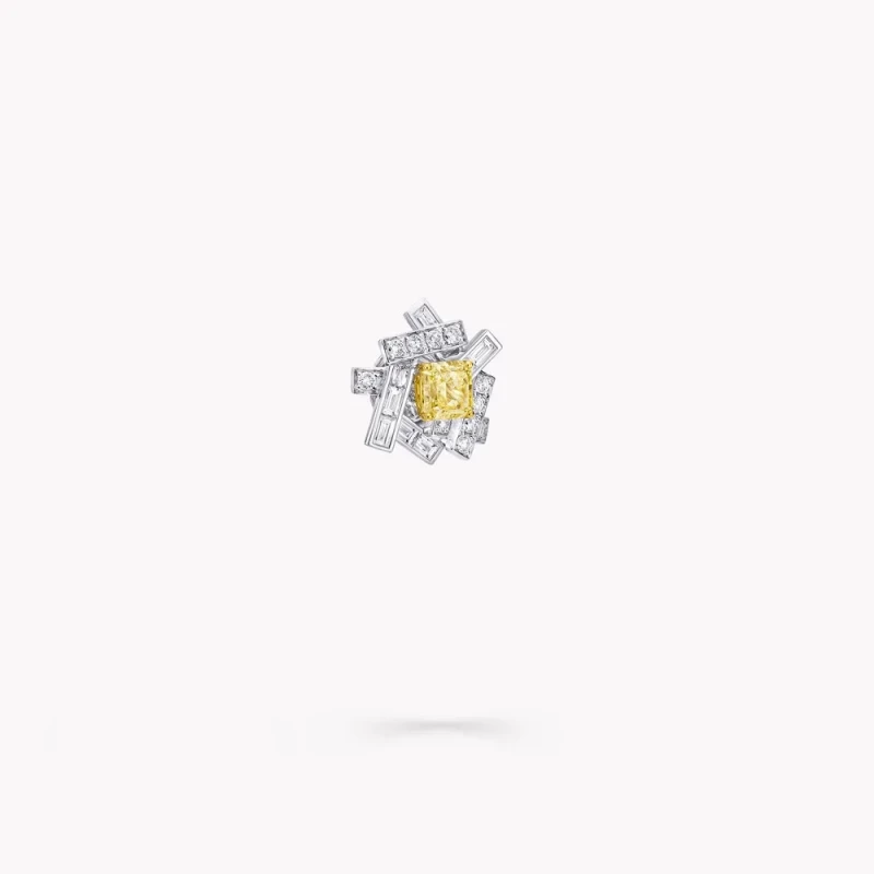 GRAFF Threads Yellow and White Diamond Stud Earrings RGE1649 2