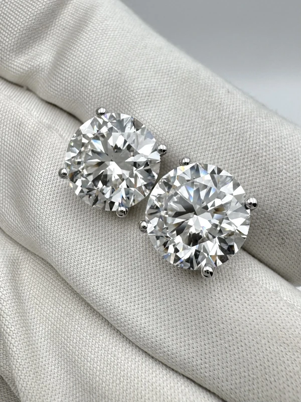 Earrings without a brand ROUND DIAMOND 5.01-5.07 CT G/VS2 EARRINGS (GIA) EXEXEX NN5.01-5.07CT G/VS2 6
