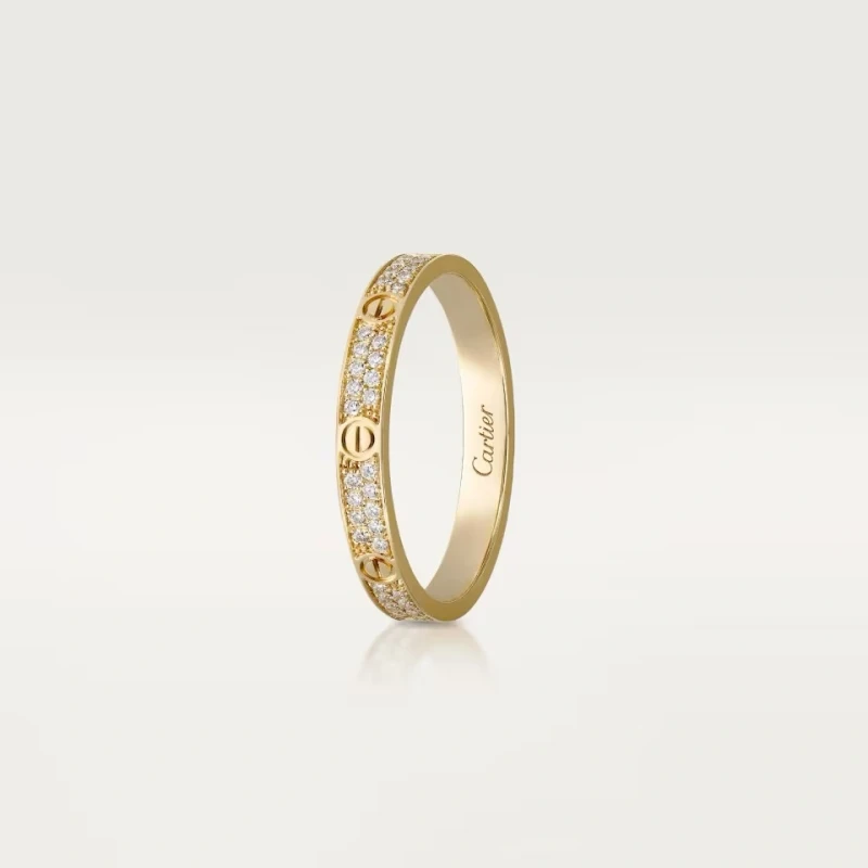 Cartier LOVE RING, MINI MODEL, PAVED (SIZE 49) B4218049 6