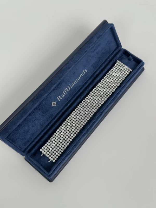 RalfDiamonds WHITE GOLD DIAMOND BRACELET 21.08 CT F-G/VS (SIZE 18) RD050125 3