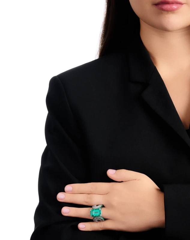 De Grisogono HIGH JEWELRY COLOMBIA GREEN EMERALD 14.002 CT RING (SSEF CERTIFIED) 282455 4