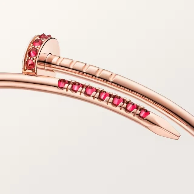 Cartier JUSTE UN CLOU BRACELET, SMALL MODEL, RUBIES (SIZE 19) B6092519 2