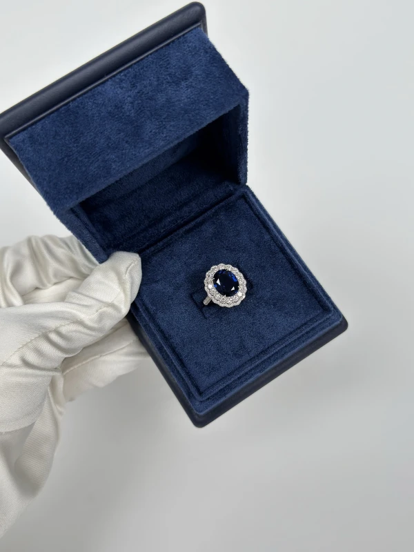 СЕРЬГИ NO NAME SAPPHIRE 6.19 CT AND DIAMOND RING NN6.19CT 7