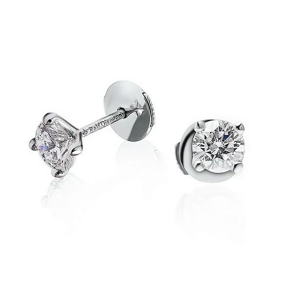 СЕРЬГИ С БРИЛЛИАНТАМИ 0.45 CT E/VS1 - 0.45 CT E/VS2