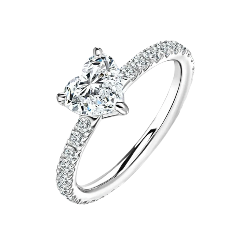 Кольцо из белого золота с бриллиантами