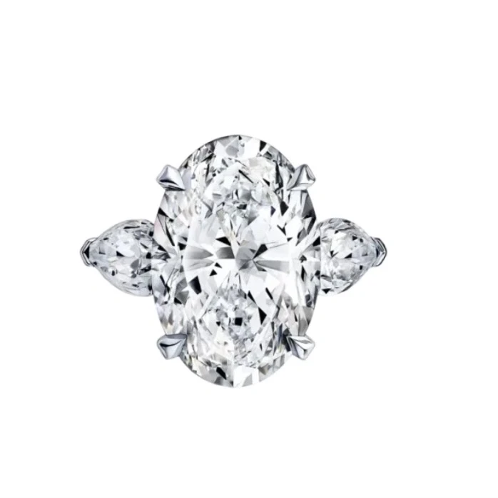 No name OVAL DIAMOND 5.05 CT G/VS2 RING (SIZE 51) GIA EXEX nn5.05CT G/VS2 1