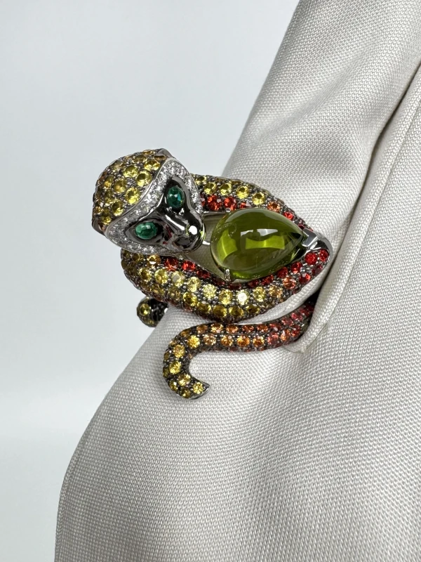 Boucheron Coloured Stone and Diamond 'Bubu' Ring (SIZE 54) BR523 5