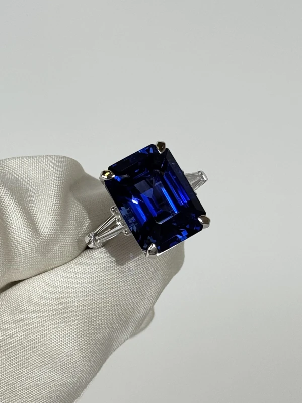 No name OCTAGONAL SAPPHIRE 21.81 CT ROYAL BLUE RING (SIZE 51) Sp21.81ct 3