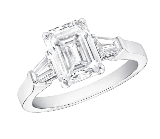 EMERALD DIAMOND 3.01 CT J/VS2 RING (GIA) EXEX