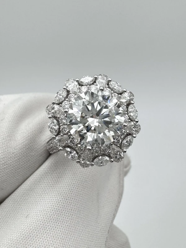 Earrings without a brand ROUND DIAMOND 3.02CT I/SI1 RING (GIA) NN3.02CT I/SI1 2