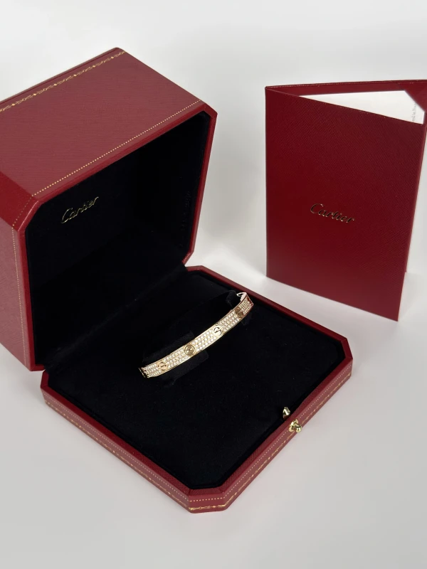 Cartier LOVE BRACELET, PINK GOLD, DIAMONDS (SIZE 18) N6036918 7