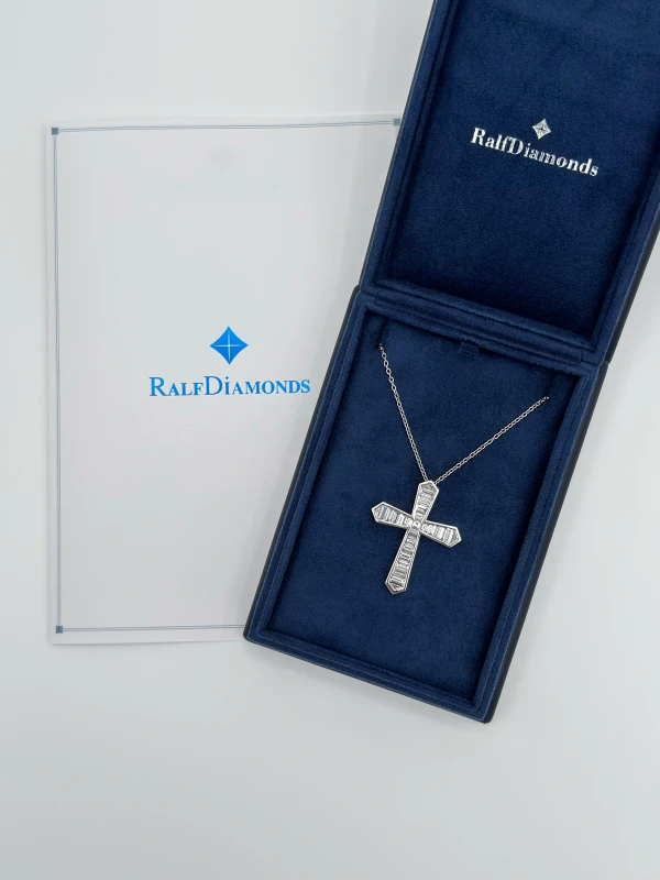 RalfDiamonds MIXCUT DIAMONDS 6.25 CT G-H/VS1-VS2 CROSS PENDANT RFD625 6