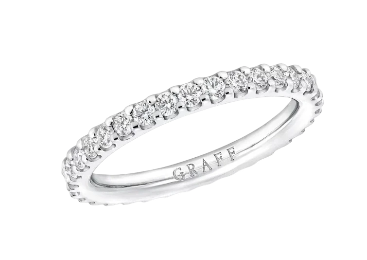 Graff Round Diamond Wedding Band (SIZE 54) RGR813 1