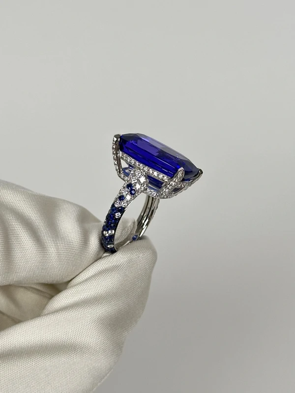 VERDI JEWELLERY КОЛЬЦО С ТАНЗАНИТОМ 21.67 CT A16D 4