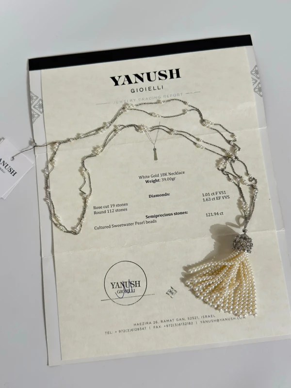 Yanush Gioielli WHITE GOLD 18K NECKLACE YN6031WPRL 5