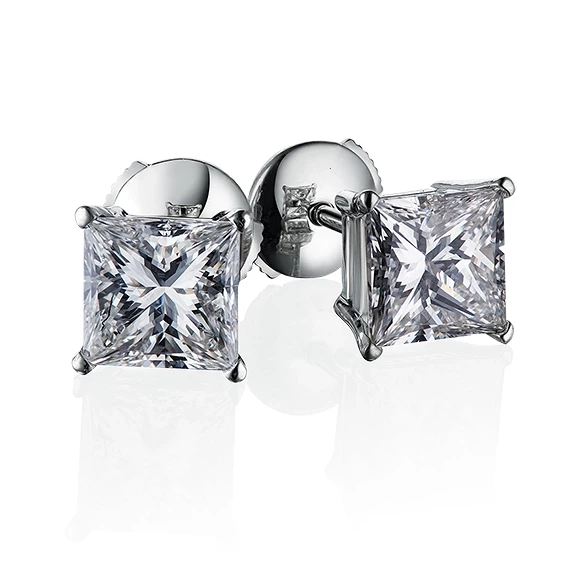 Earrings without a brand С БРИЛЛИАНТАМИ 1.51 CT F/VS2 - 1.53 CT F/VVS2 1.51 CT F/VS2 - 1.53 CT F/VVS2