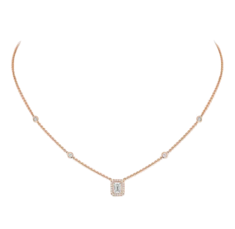 Joy emerald-cut diamond necklace