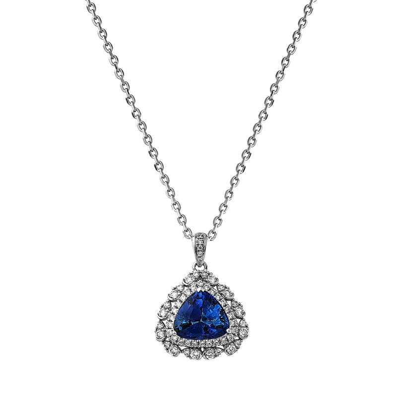 PEAR SAPPHIRE 3.53 CT "ROYAL BLUE" PENDANT