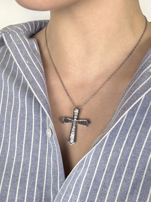 RalfDiamonds MIXCUT DIAMONDS 6.25 CT G-H/VS1-VS2 CROSS PENDANT RFD625 2