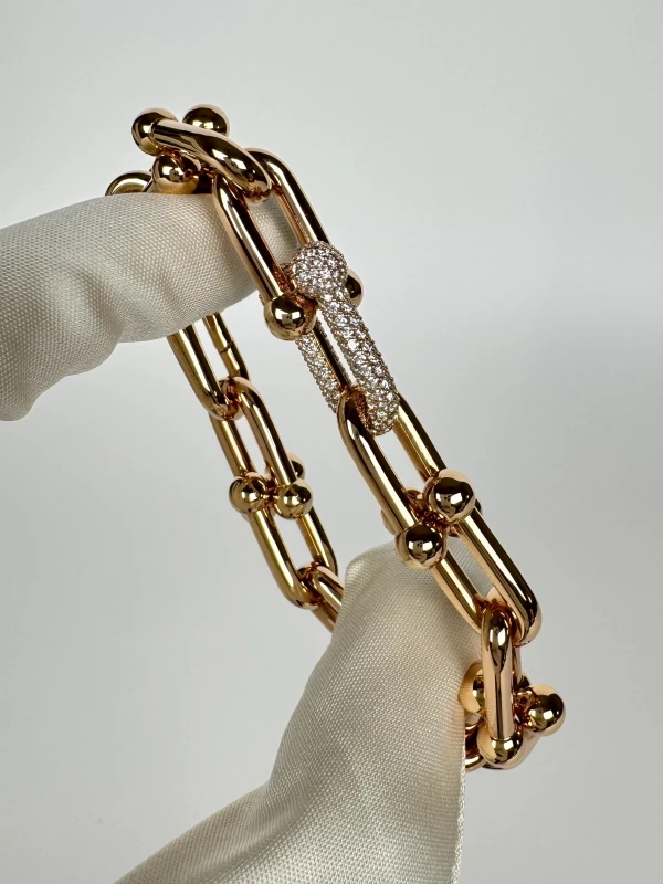 Tiffany & Co Tiffany HardWear Large Link Bracelet in Rose Gold with Diamonds 60451109 3