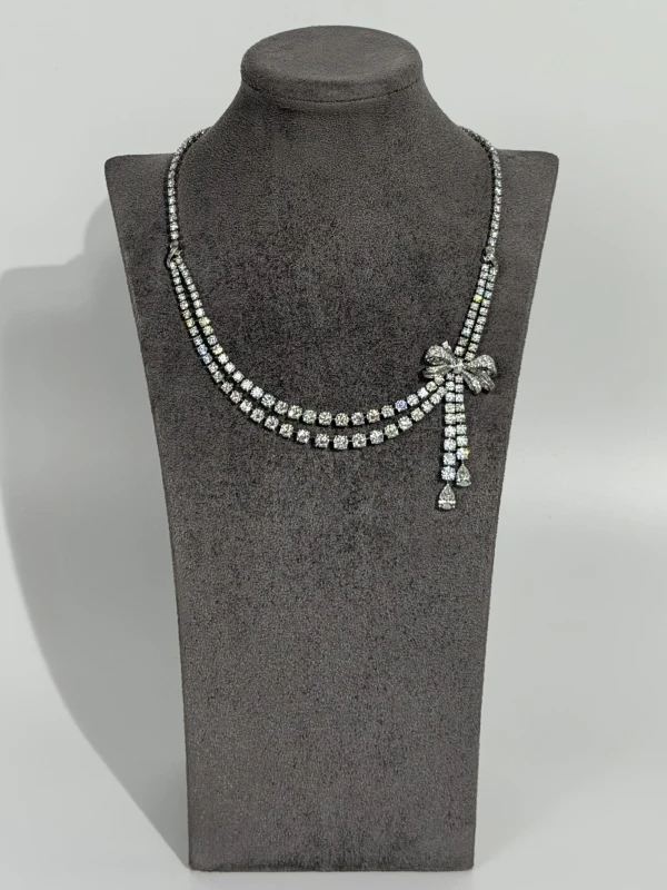 Graff Graff Bow Double Strand Diamond Necklace RGN462 3