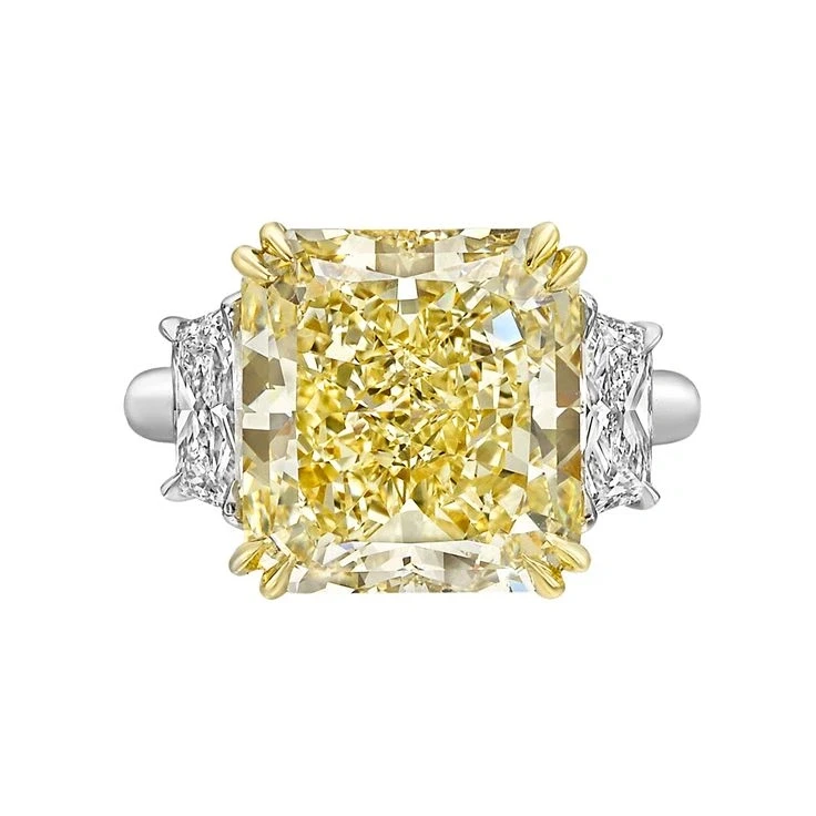 С БРИЛЛИАНТОМ 8.19 CT FANCY LIGHT YELLOW/VS1