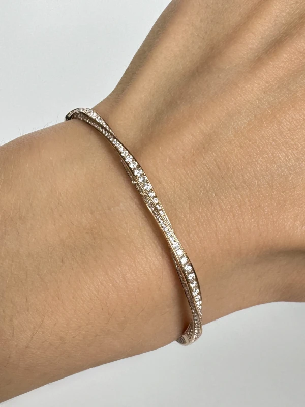 GRAFF SPIRAL FULL PAVE DIA BRACELET (SIZE M) RGB348 4