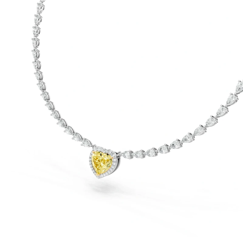 No name HEART DIAMOND 7.01 CT U to V/VS2 NECKLACE (GIA) NN7.01CT U-V/VS2 3