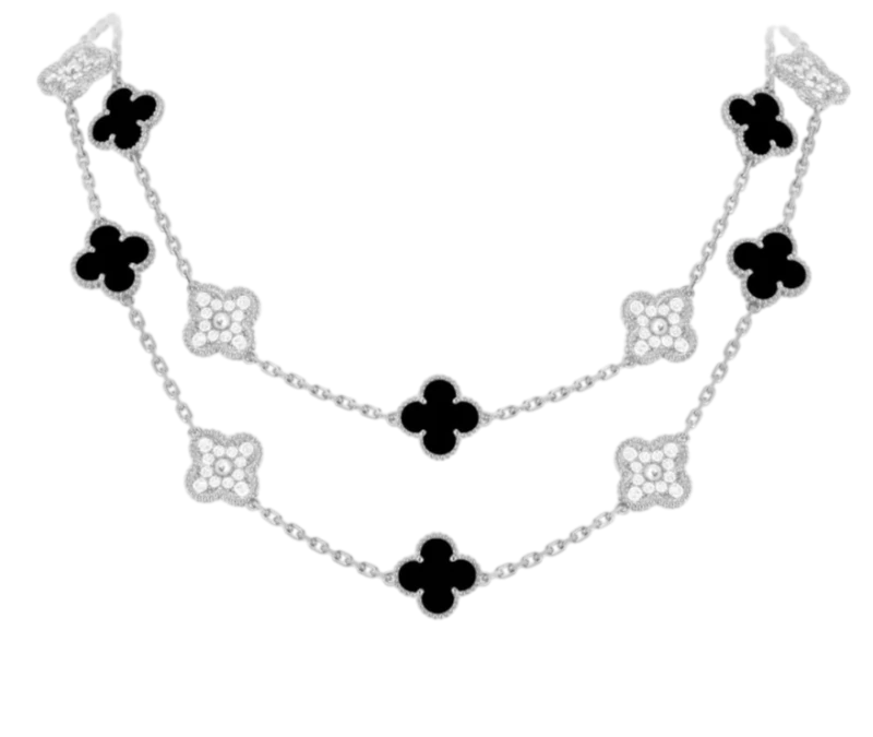 Vintage Alhambra long necklace, 20 motifs